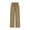 Beige, variant on aohooy Drawstring Linen Pants Women Petite Elastic High Waist Pants Summer Casual Beach Lounge Vacation Trousers with Pockets Brown,L