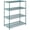 Green, variant on Nexel 5 Tier Silver Epoxy Wire Shelving Starter Unit, 48"W x 21"D x 74"H