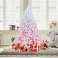 thumbnail image 4 of Gymax 6  FT Artificial Christmas Tree Hinged Snow Flocked Xmas Tree w/ 820 Lush Branch Tips, 4 of 10