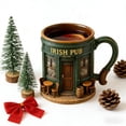 thumbnail image 5 of WKSCLPAI St. Patrick’s Day Irish Pub Mug, EST. 1999 Exquisite Vintage Coffee Mug, 3D Vintage Bar Design Winter Mugs for Coffee Lovers & Decor Fans, 5 of 7