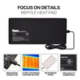 thumbnail image 3 of Calentador Heat Mat iPower para reptiles, 8 x 18 cm, 24 W, para debajo del tanque, 120 V, 3 of 7