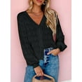 thumbnail image 5 of ZAXARRA Cardigan en Tricot pour Femmes Manches Longues Col en V Fermeture à Boutons Veste Décontractée Automne Pull, 5 of 5