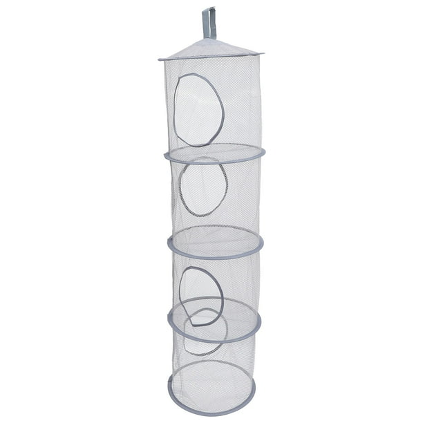 KAKOWELY Organizador de red colgante multifuncional para juguetes de peluche, red de secado de ropa interior multicapa