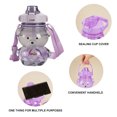 thumbnail image 3 of Botella de agua con pajita de oso kawaii, lindas botellas de agua de plástico a prueba de fugas para niñas, escuela y oficina., 3 of 5