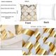 thumbnail image 2 of Juego decorativo para el hogar de 4 fundas de almohada de tiro Fundas de almohada de lámina dorada 18 18 pulgadas Geom Feliz Sencillez, 2 of 3