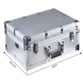thumbnail image 1 of Maleta con placa de ABS con marco de aluminio, equipaje de viaje, caja de herramientas multifunción, caja de bloqueo doble, bolsas de ocio, equipaje reforzado, funda de mano, 1 of 4