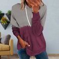 thumbnail image 2 of Women Color Block Hoodies Blouse Tie Dye Long Sleeve Loose Pullover Sweatshirt Fashion Autumn Hoody Shirt with Pocket, 2 of 5