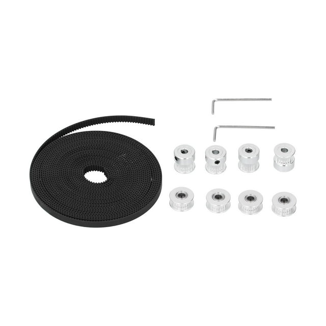 Kit de Correa de Rueda Sincrónica Bling Bling Aleación de Aluminio Juego de Poleas 20 Dientes 5 Metros