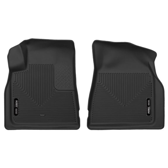 Husky Liners 53141 X-Act Contour Floor Liners Fits 2008-2017 Buick Enclave, 2009-2017 Chevy Traverse & 2007-2017 GMC Acadia incl. Bench or Bucket Seats Front Row 2 Pc Black
