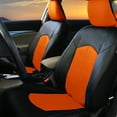 thumbnail image 2 of FH Group Universal Fit Perforated PU Leather Car Seat Covers for Auto Truck Sedan SUV Van - Full Set Orange, 2 of 7