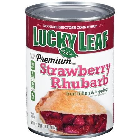 (3 Pack) Lucky Leaf Premium Strawberry Rhubarb Fruit Filling & Topping 21 oz (Best Filling For Strawberry Cake)