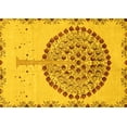 thumbnail image 1 of Ahgly Company Machine Washable Indoor Rectangle Abstract Yellow Modern Area Rugs, 5' x 7', 1 of 4