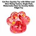 thumbnail image 3 of Cat Paw Squishy Toy with Glitter and Slow Rising Texture, Single Pack, Watermelon Red, for Relaxation Relief, Squeeze Toy, 3 of 3