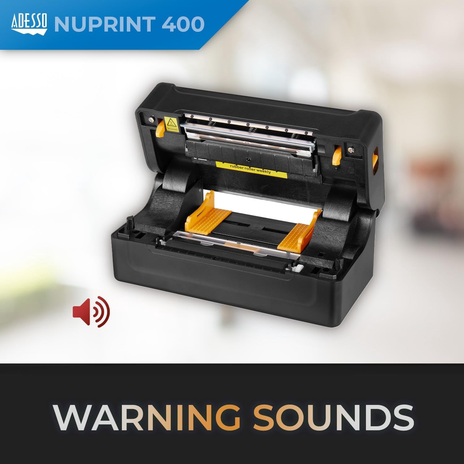 Adesso NuPrint 400 USB Thermal Shipping Label Printer  4x6 Thermal Paper, Label Printing, 1D & 2D Barcode Printing, Easy Paper Loading, Auto Paper Recognition