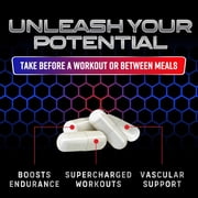 Nitric Oxide Booster Extra Strength - 3X Strength L-Arginine & Citrulline Supplement - Best Nitric Oxide Supplements for Men - Supports Muscle, Heart Health, Energy - Bottled in USA - 60 Capsules