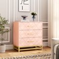 thumbnail image 3 of KATIDAP 3 Drawer Dresser, Pink, 3 of 8