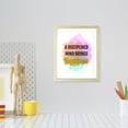 thumbnail image 3 of Designs ByLITA A Disciplined Mind Brings Happiness, 11 x 14 White Framed Wall Art Print | Buddhist Quotes Motivational Decor, 3 of 7