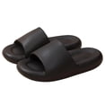 thumbnail image 2 of WAVSUF Men's Platform Slippers, Pillow Soft Anti Slip Waterproof Indoor Outdoor Shoes Black 4.5-6, 2 of 7