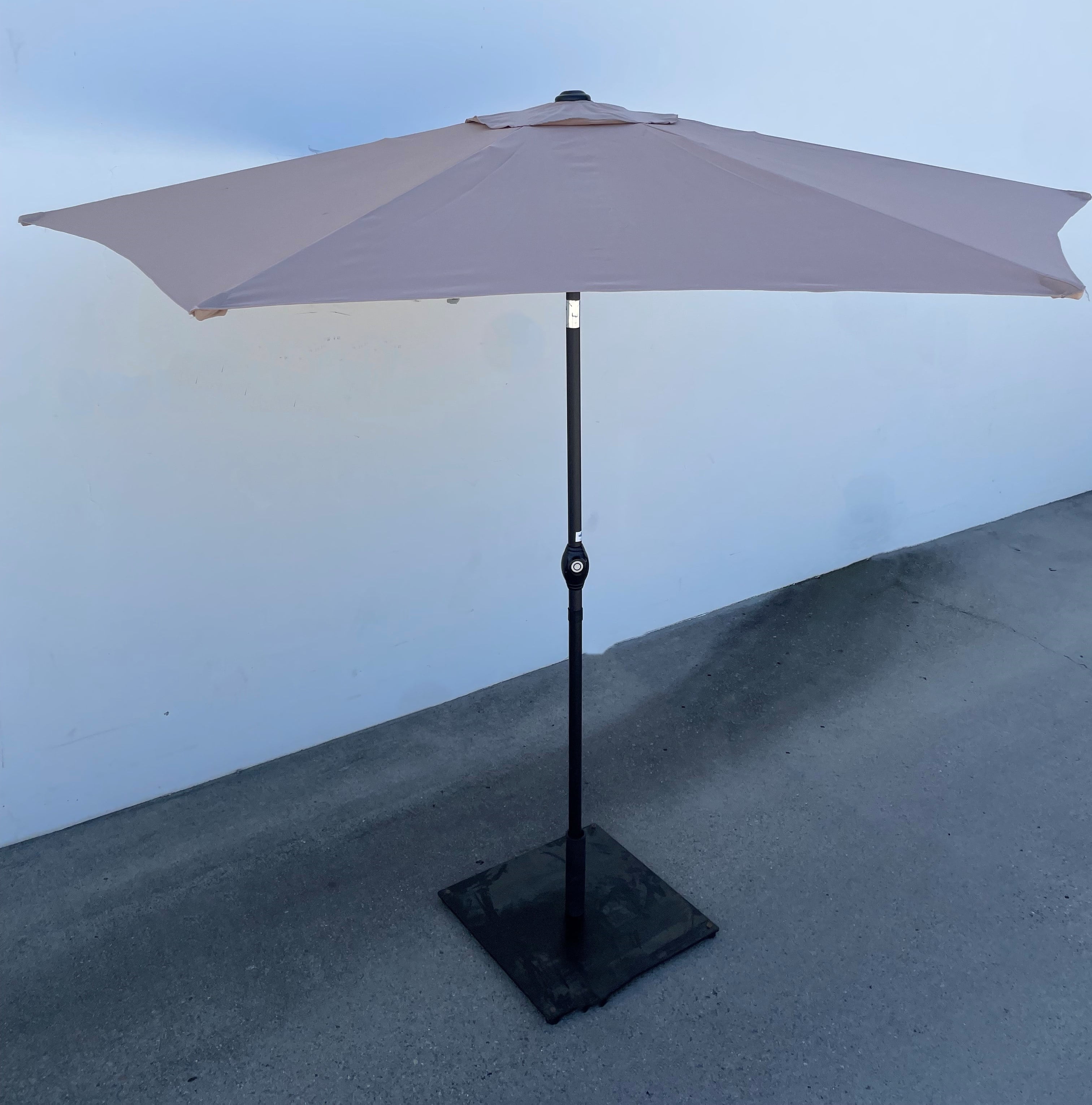 Rhino 9' Steel Patio w/Crank Umbrella - Beige