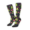 thumbnail image 2 of Easygdp Avocado Love Soccer Socks Sport Knee High Socks Calf Compression Athletic Socks for Men and Women, 2 of 9