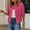 Hot Pink sequin jacket women a1, variant on Women's Long Sleeve Sequin Jacket Zip Up Solid Color Sparkle Outerwear Trendy Party Evening Festive Outfit, Hot Pink M