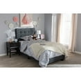 thumbnail image 6 of Baxton Studio Brookfield Modern and Contemporary Charcoal Gray Fabric Twin Size Bed, 6 of 7
