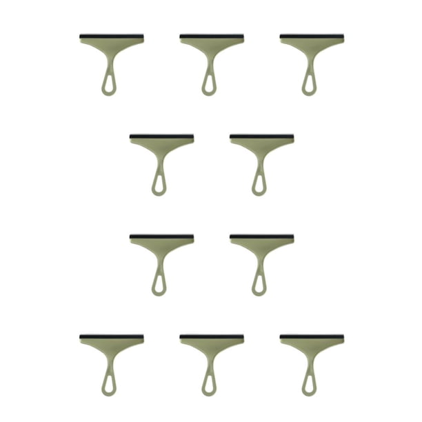 Yuarrent cepillo de limpieza limpiaparabrisas herramienta de limpieza tamaño compacto multifuncional sin rasguños fregador de pared Verde 10piezas