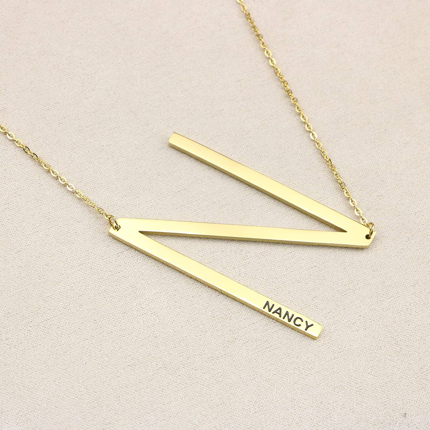 Name Necklace for Women 18K Gold 