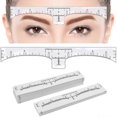 thumbnail image 1 of ZHAOCHENG Regla para cejas desechable, 100 unidades, adhesivo para cejas, plantilla, guía, herramienta de medición para maquillaje, 1 of 3