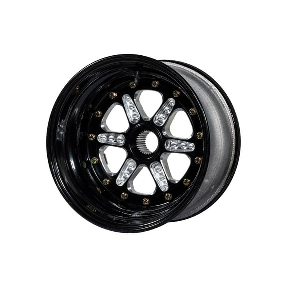 Keizer 1384SPIFBLB 13x8 Beadlock Wheel, Black, 3 Inch Offset