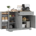 thumbnail image 1 of HOMCOM Sideboard Buffet Cabinet with Drawer, Adjustable Shelf, Grey, 1 of 10