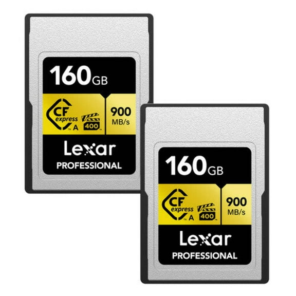 Lexar Gold Series Professional 160GB CFexpress Type-A Memory Card, 2-Pack