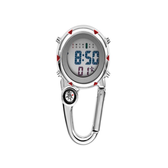 Reloj de metal multifuncional para montañismo, reloj de gancho para montañismo, reloj de metal para exteriores con múltiples especificaciones