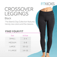 thumbnail image 5 of FITKICKS Crossovers Active Mid Rise Lifestyle Workout Leggings Leggings with Pockets, Black Large (Women's), 5 of 8