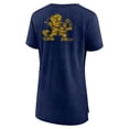 thumbnail image 3 of Women's Heather Navy Notre Dame Fighting Irish Slab Serif Tri-Blend T-Shirt, 3 of 3