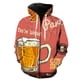 thumbnail image 1 of Sudadera con capucha y cremallera para hombre, estilo hip hop, estilo Harajuku de gran tamaño, divertida, para adolescentes, moda informal de primavera, 2024, 1 of 6