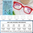 thumbnail image 6 of MARE AZZURO Square Reading Glasses 3.0 Women Trendy Large Readers 1.0 1.25 1.5 1.75 2.0 2.25 2.5 2.75 3.0 3.5 4.0 5.0 6.0 (Red, 3.00) Polycarbonate Lens, 6 of 7