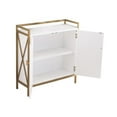 thumbnail image 2 of Pemberly Row Mixed Metal and Wood Foyer Cabinet in White/Gold, 2 of 8