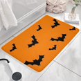 thumbnail image 3 of Orange Halloween Bats Flannel Non Slip Door Rugs,Washable Door Mats Indoor,Decorative Door Mats,Dirt-Resistant and Absorbent Doormat for Entrance,Bedroom,Kitchen,Bathroom,23.5x16in(60x40cm), 3 of 5