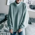 thumbnail image 6 of WNEGSTG Womens Spring Tops Cardigan Blouses Dressy Casual,Women's Knitted Sweater Women's Clothing Thick Thread High Neck Pullover Sweater Women, 6 of 6