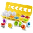 thumbnail image 3 of Ensemble de 12 Œufs Assortis Œufs de Pâques - Jouets de Tri de Reconnaissance des Couleurs et des Formes, 3 of 4