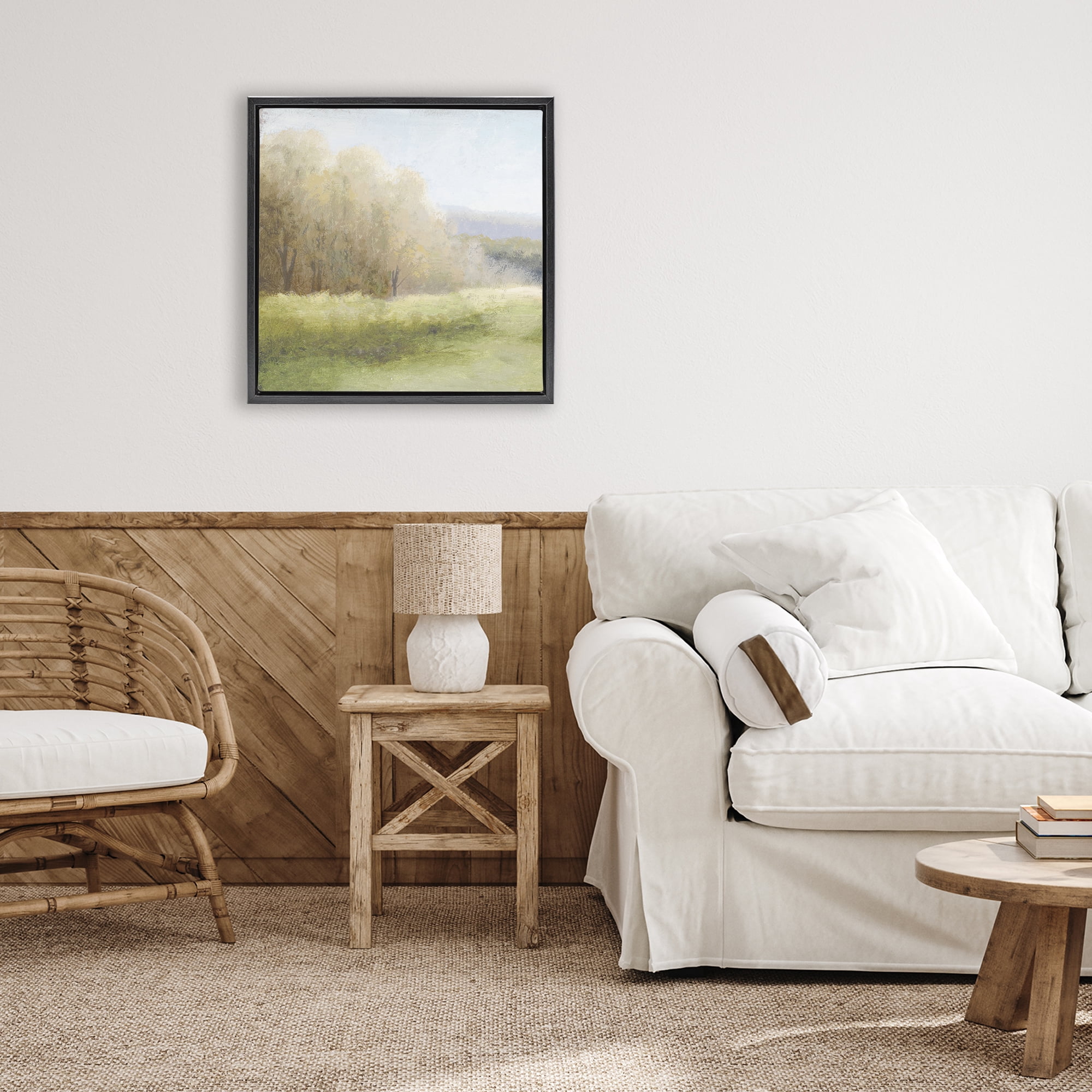 Stupell Industries Within Familiar Place Meadow Black Framed Floater Canvas Wall Art, design by Michael Marcon