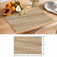 thumbnail image 6 of Country Farmhouse Placemats Set of 8 Vintage Brown Wooden Grain Place Mats Indoor Wipeable Table Mats Washable Cloth Dining Table Placemats for Kitchen Holiday Party Home Decor 13x19 Inch, 6 of 9