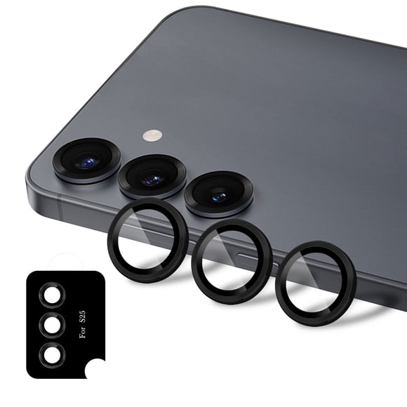Uolo Shield Camera Lens Glass, Samsung S25, Black