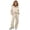 Beige, variant on Enjoytime Girls Outfits Collared Quarter Zip Sweatshirt Pants 2 Piece Set Kids Casual Fashion Long Sleeve Sweatsuit