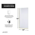 thumbnail image 5 of ANZZI Framed Glass Shower Door Screen Series, 74 x 34 in. Frosted Screen in Brushed Gold, 5 of 8