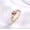 Fancy diamond, variant on Korean Style Four Petal Flower Ring for Women: Gold-Plated Alloy Ring with Inlaid Artificial Gems, Individually Packed for Gifting