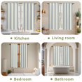 thumbnail image 6 of Blue Stripe Kitchen Curtains, Modern Farmhouse Geometric Retro Striped Light Filtering Window Curtain Panels, 2Pcs Rod Pocket Window Treatments Set for Living Room Bathroom Bedroom 42x63 Inches, 6 of 9