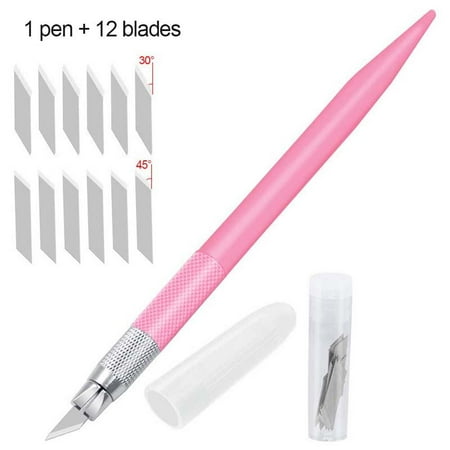 

MINM Color Handle Carving Utility Pen Knife DIY Student Non Slip Craft Paper Cutter Cutting Supplies Tools