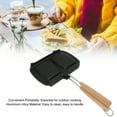 thumbnail image 3 of Hot Sandwich Maker, Multifunctional Anti Stick Sandwich Maker Pan with Detachable Wooden Handle for Camping, 3 of 7